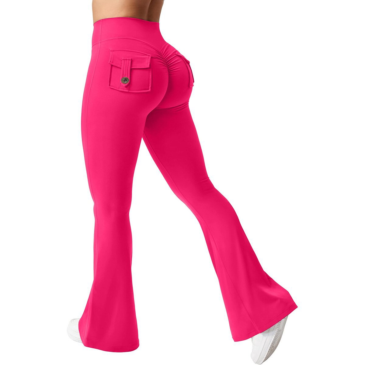Women's High Elastic Stretchy Bootcut Pants With Butt Lifting Effect