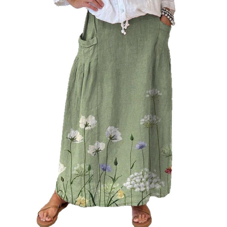 Casual Retro Floral Print Holiday Sundress