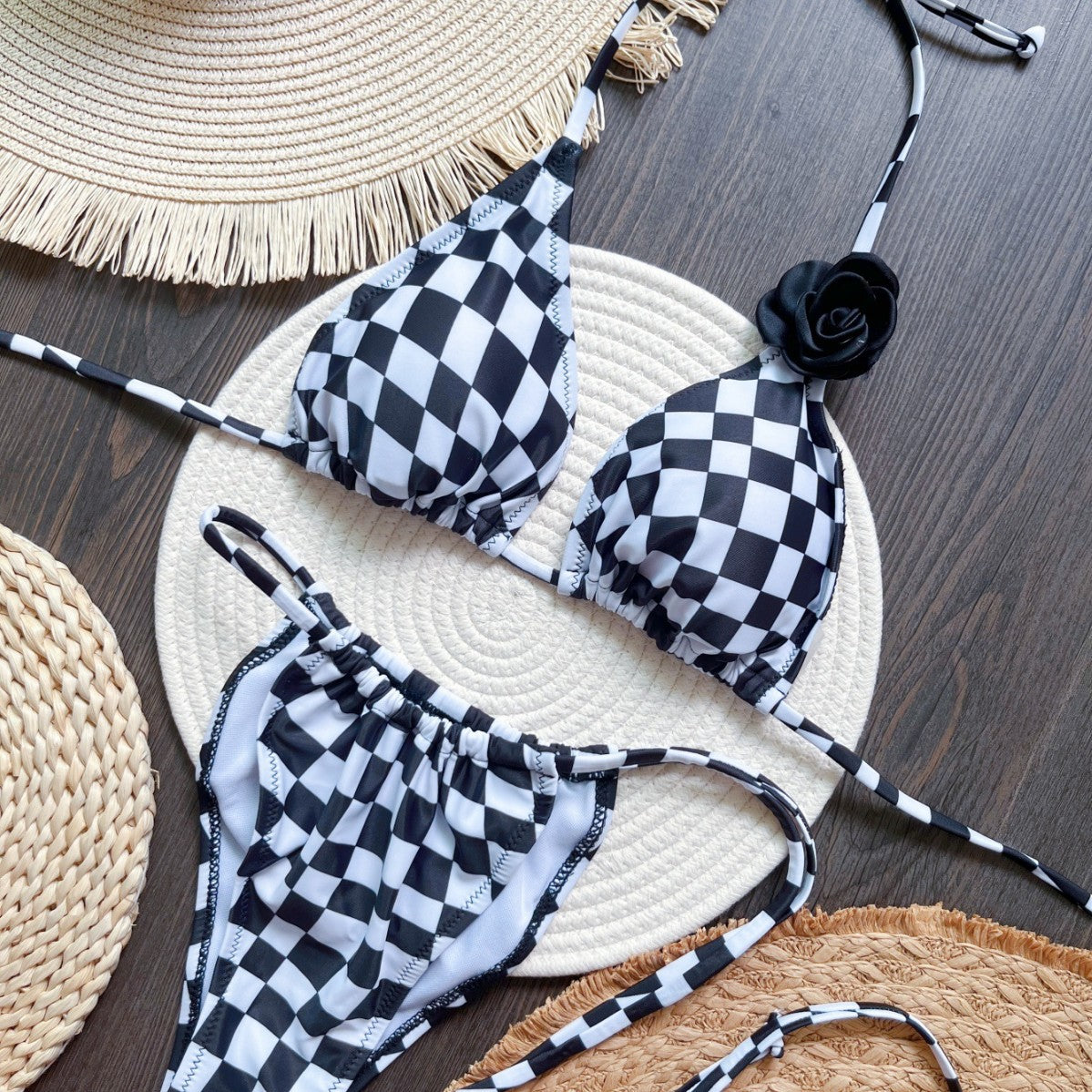 Beach Sexy Womens Cotton American-Style Swimsuit