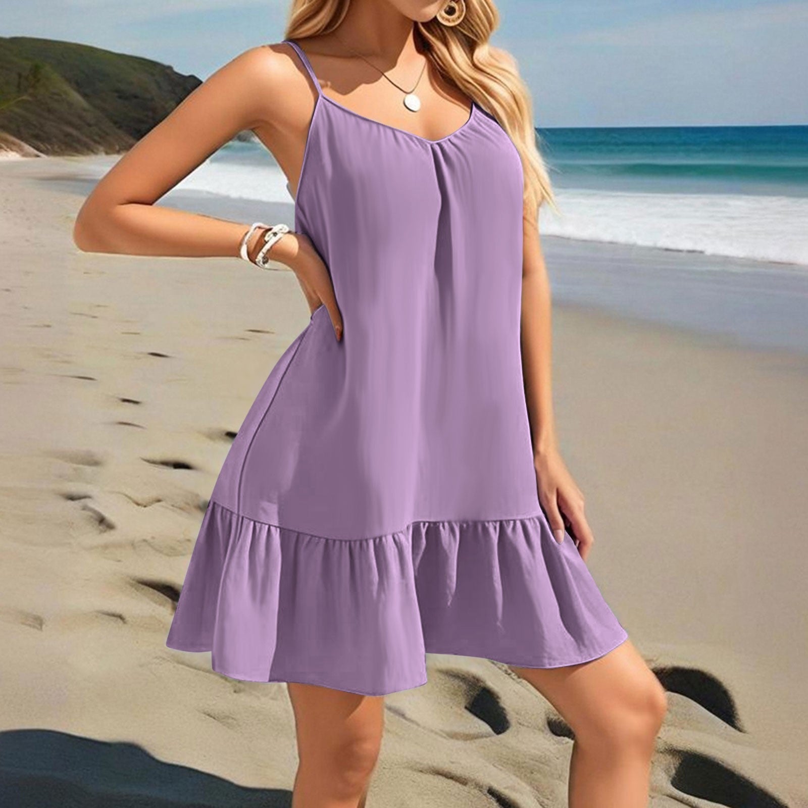 Strapless Solid-color Elegant Dress