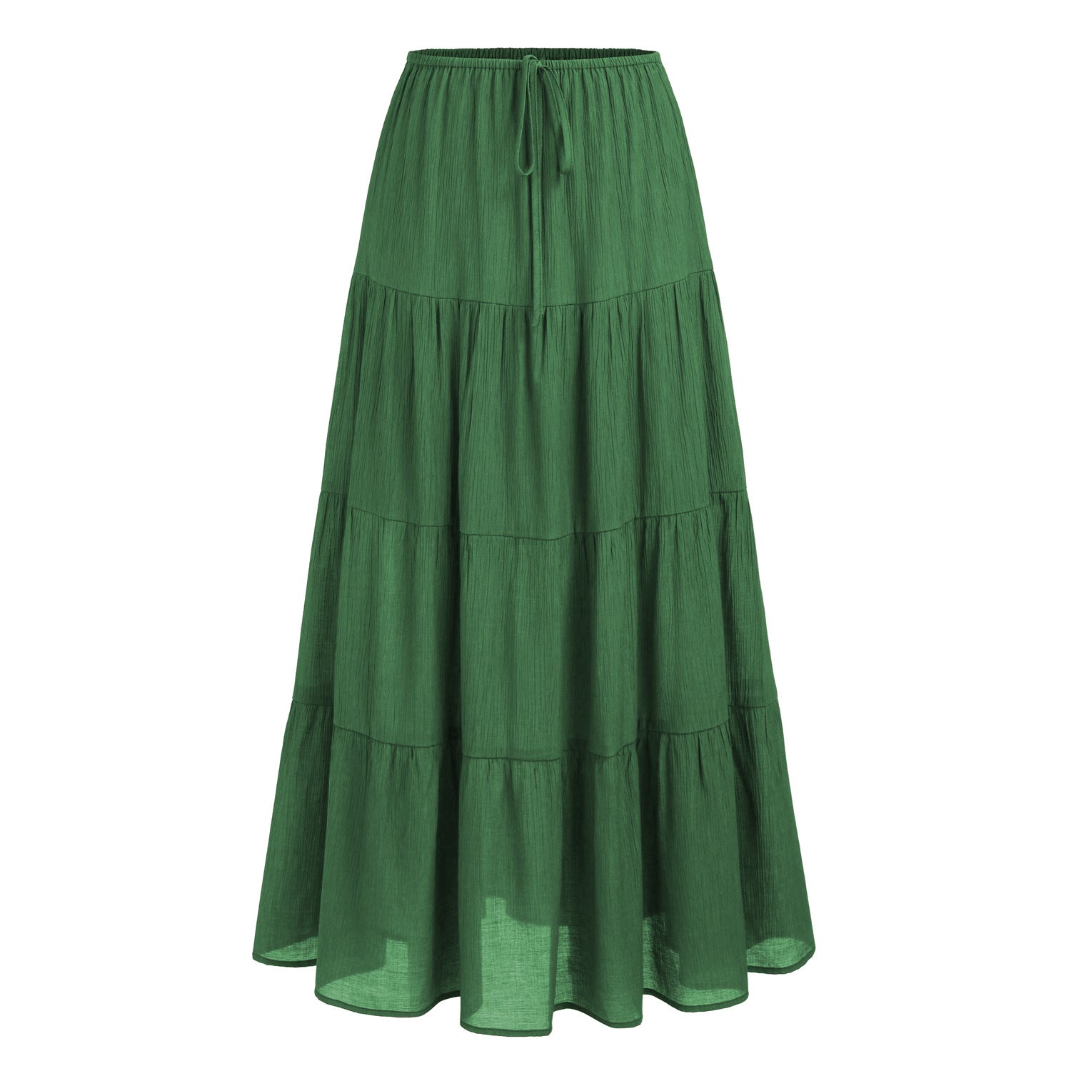 High-waisted Elastic-waist  Skirt