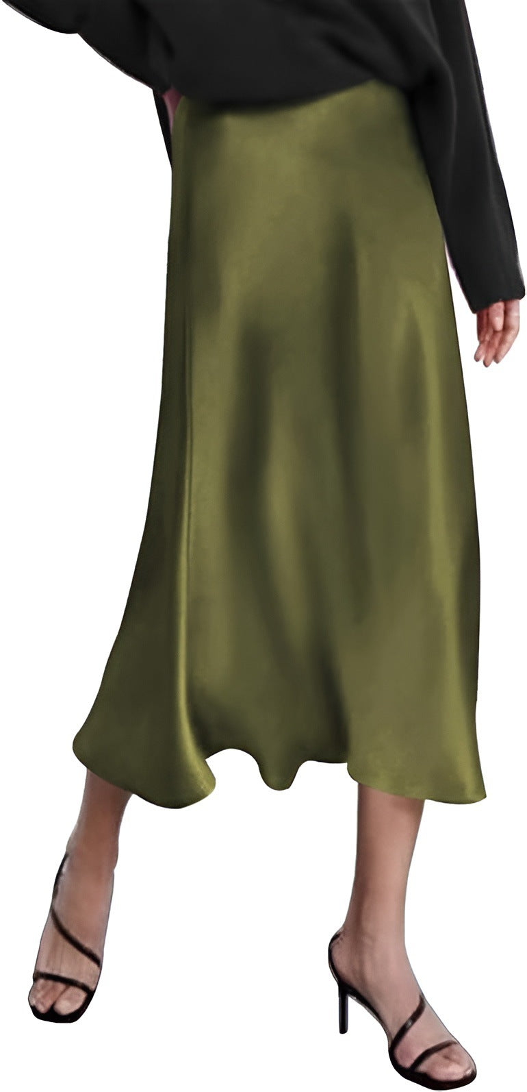 Autumn New Satin Skirt Women's Designer Style