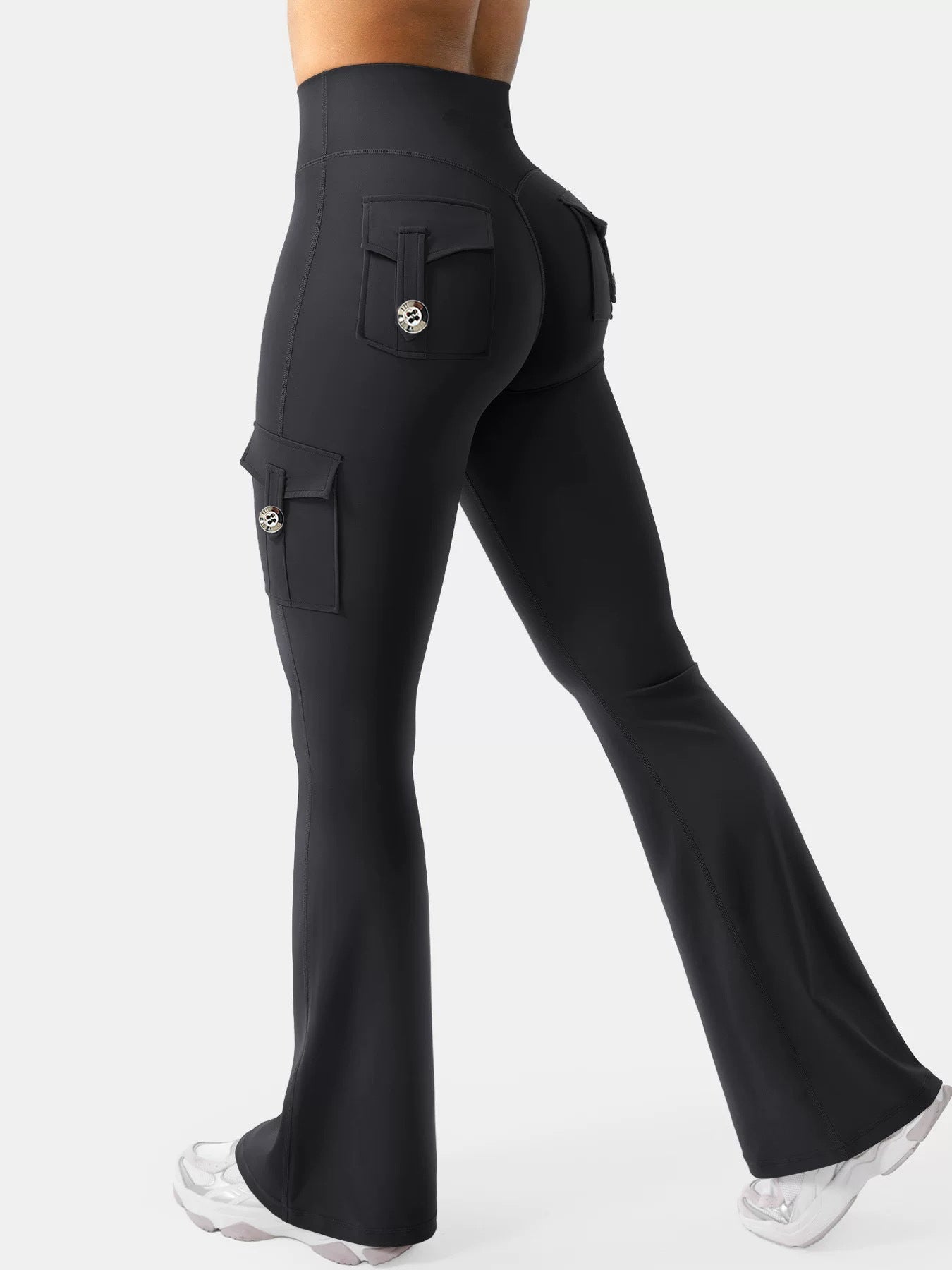 Women's High Elastic Stretchy Bootcut Pants With Butt Lifting Effect