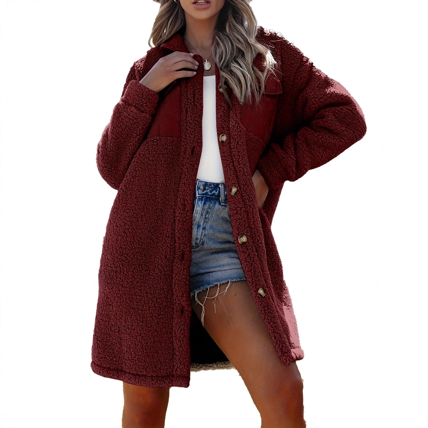 Loosefitting Lambswool Coat For Women