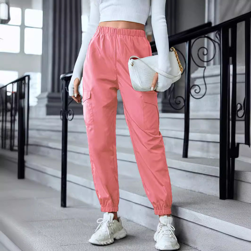 Multi-Color Casual Working Pants Multi-pocket  Pants