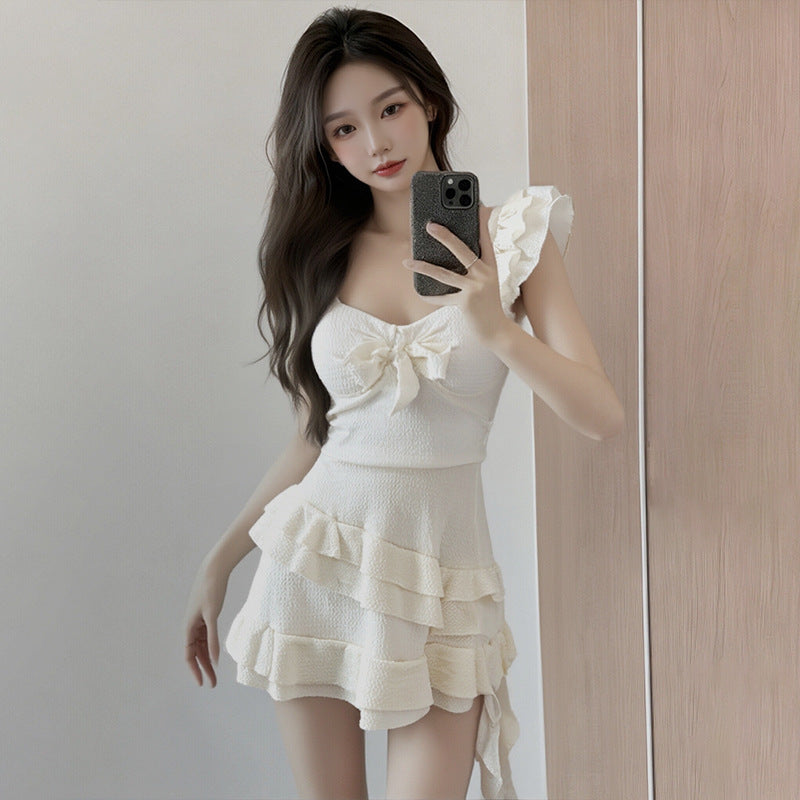 High-End One-Piece Swimsuit Womens Skirt-Style French Elegance