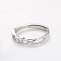 Men's And Women's Fashion Simple Moonstone Couple Rings