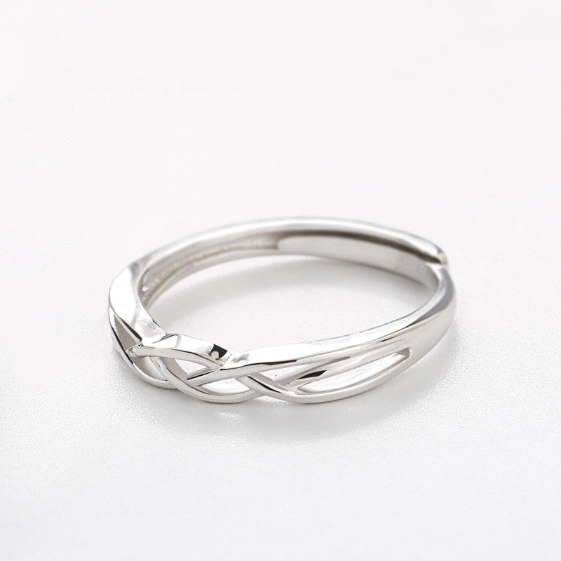 Men's And Women's Fashion Simple Moonstone Couple Rings