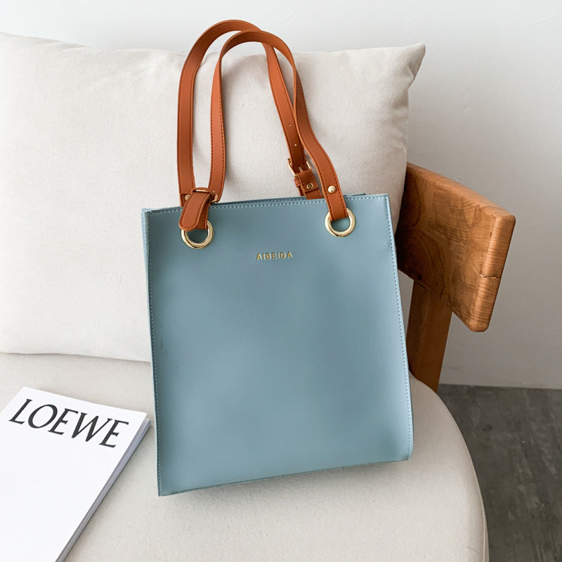 Korean version of the textured official document tote handbags