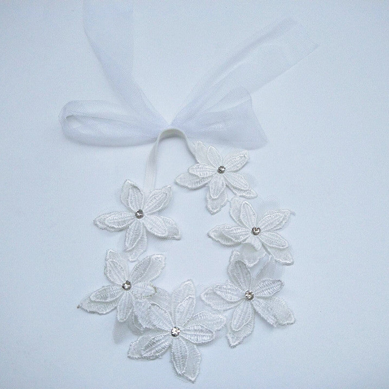 Cute Six-Flower Gauze Bow Baby Headband