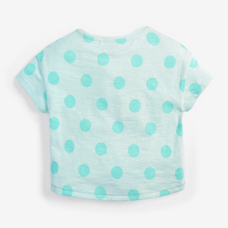 Cotton Short-sleeved Girls T-shirt