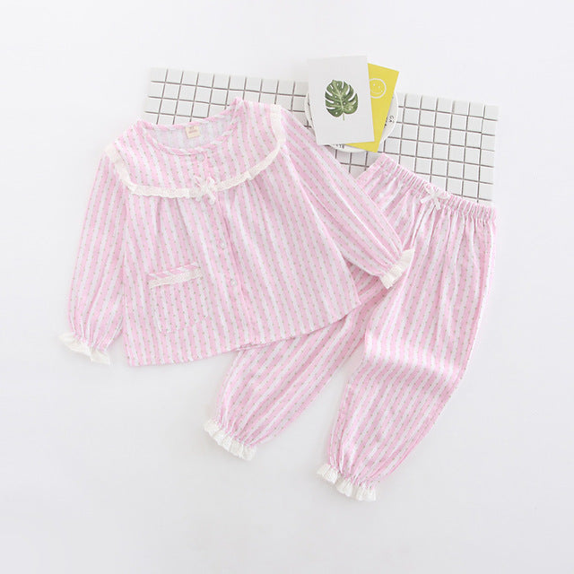New Pcs Set Children Pajamas Baby  Girls Long Sleeves