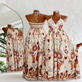European And American Women's New Commuter Halterneck Back-Cutout Fitted Print Plus-Size Dress