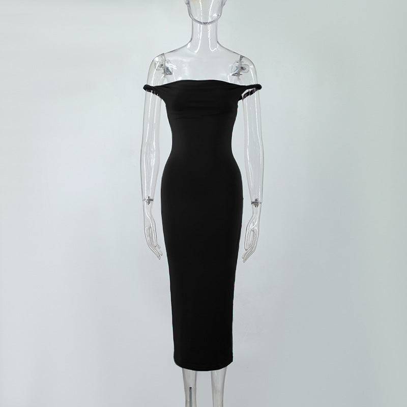 A Figure-flattering Off-the-shoulder Or One-shoulder Dress Exudes Chic Style And A Slimming Silhouette