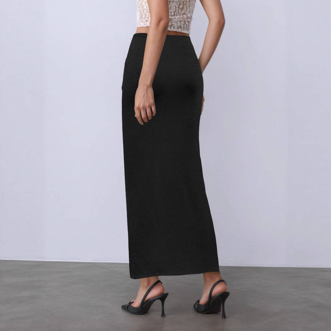 Fashionable Slim-fit Twisted Midi Skirt