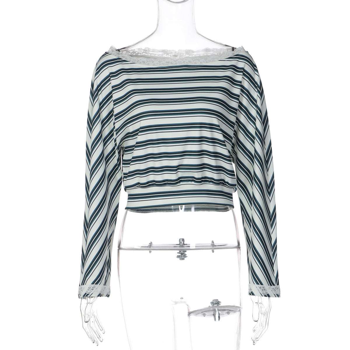 Women's Fashion Lace-trimmed Knitted Top