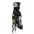 European And American Style Summer Womens New Silk Mesh Printed Tube Dress