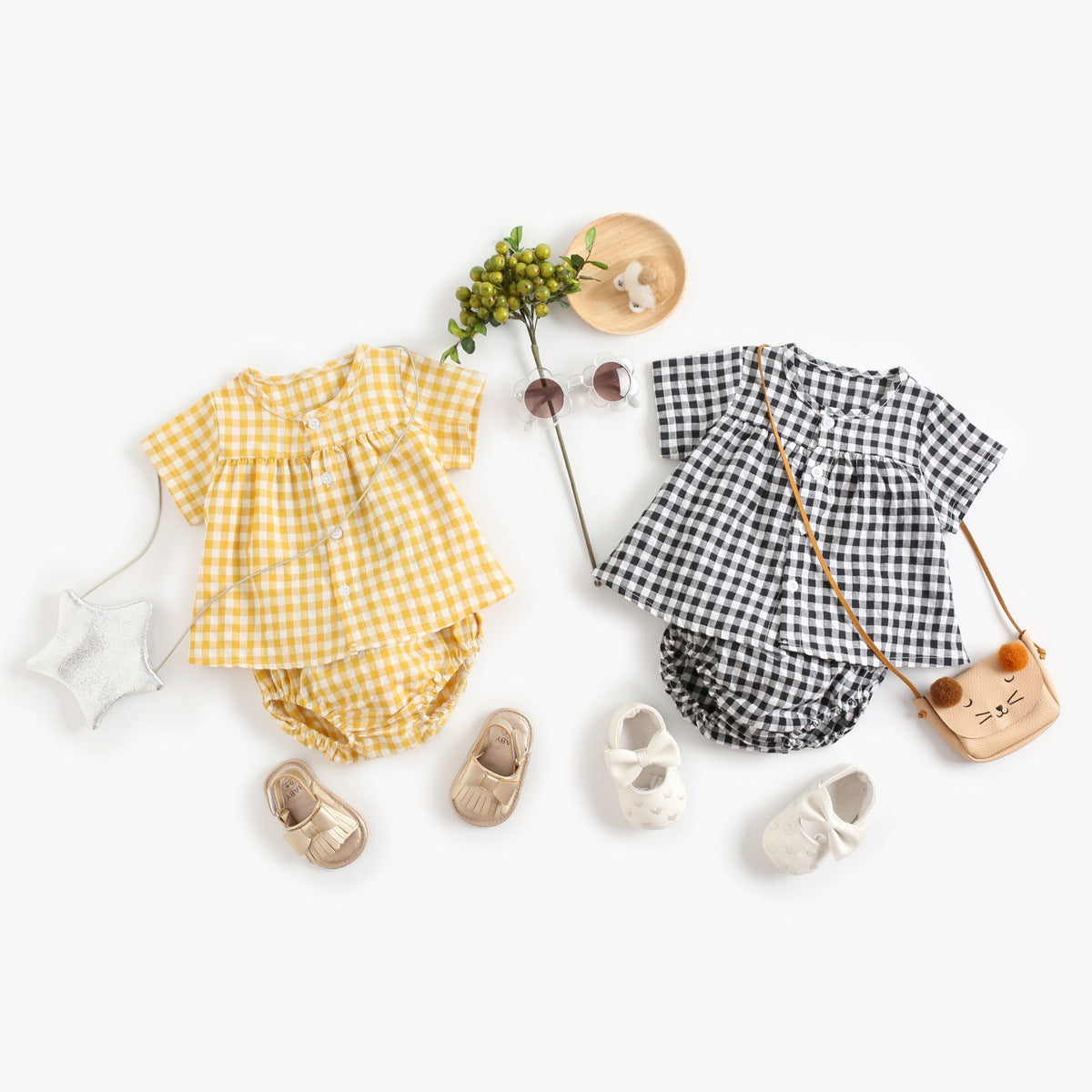 Children's Plaid Baby Suit