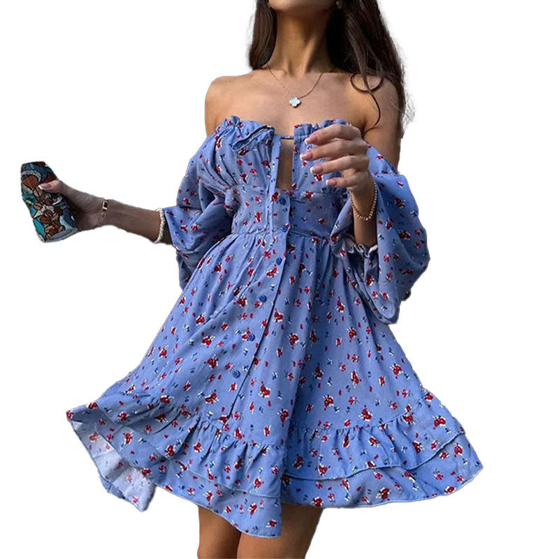 Printed Resort Dress With A Tie-Waist Design