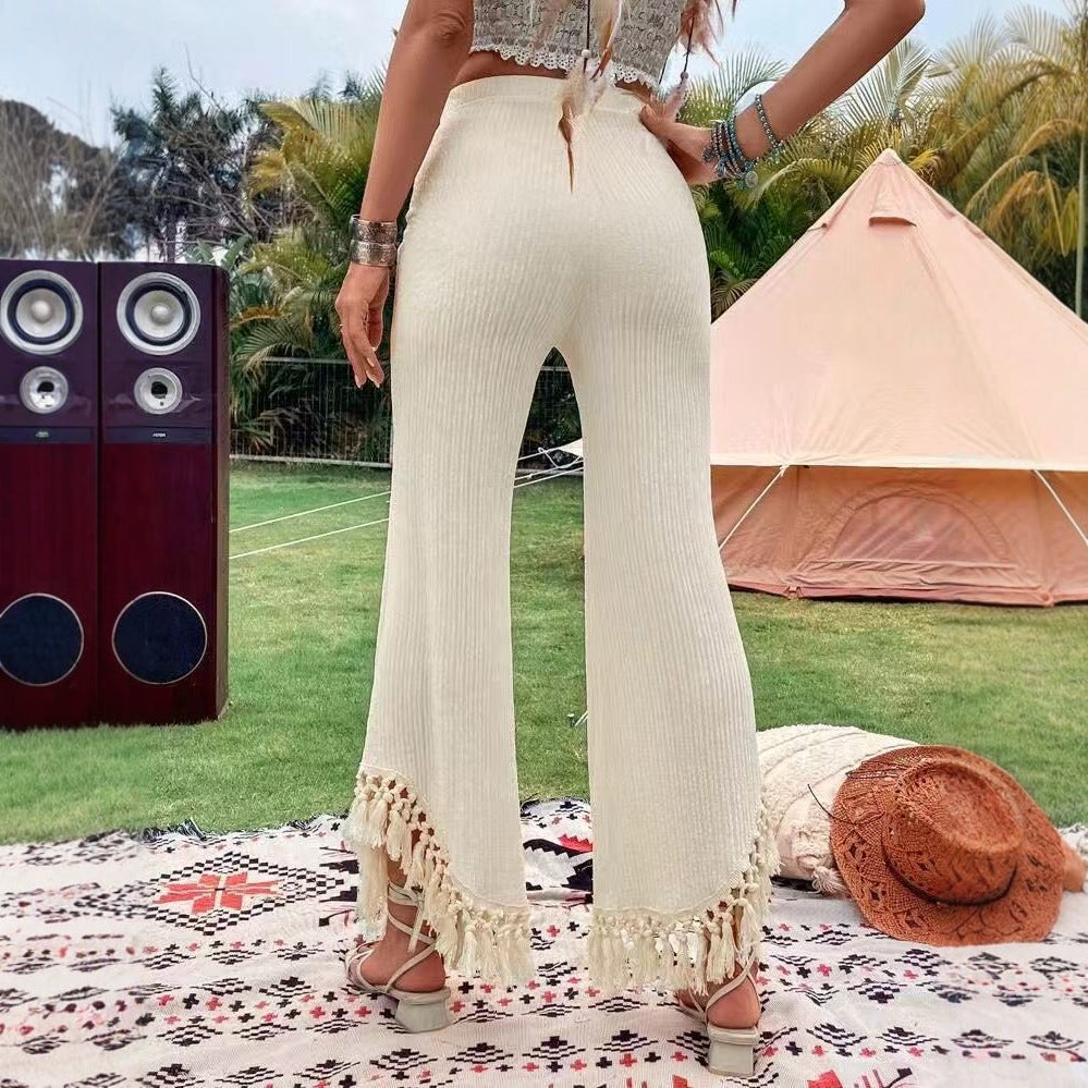 Summer Loose Casual Trousers Resort-style Designer Pants