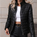 European And American Women's Clothing Casual Half Turtleneck Cotton Coat Jacket Coat