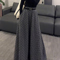 Elegant, A-line Maxi Skirt In A Vintage Gray Tone