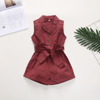 Baby Clothes Sleeveless One Pieces Romper Jumpsuit For Girls