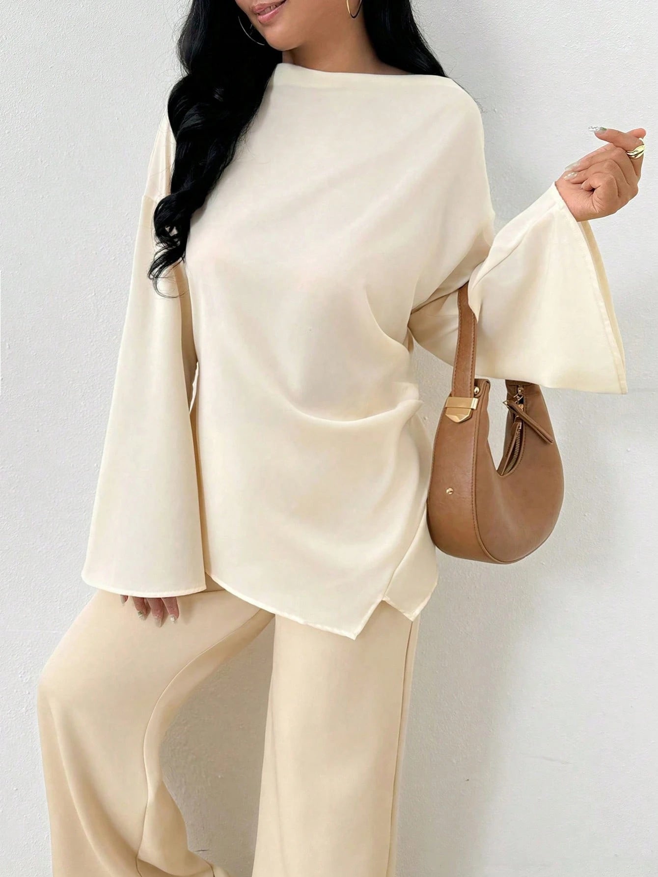 Women's Long Sleeve Irregular Hem Top