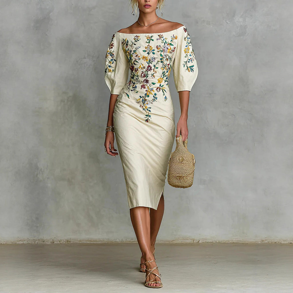 Off-shoulder Waist Dress For Women