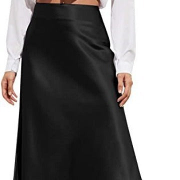 Autumn New Satin Skirt Women's Designer Style