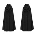 Women's French Style Design Blended Scarf Coat Coat