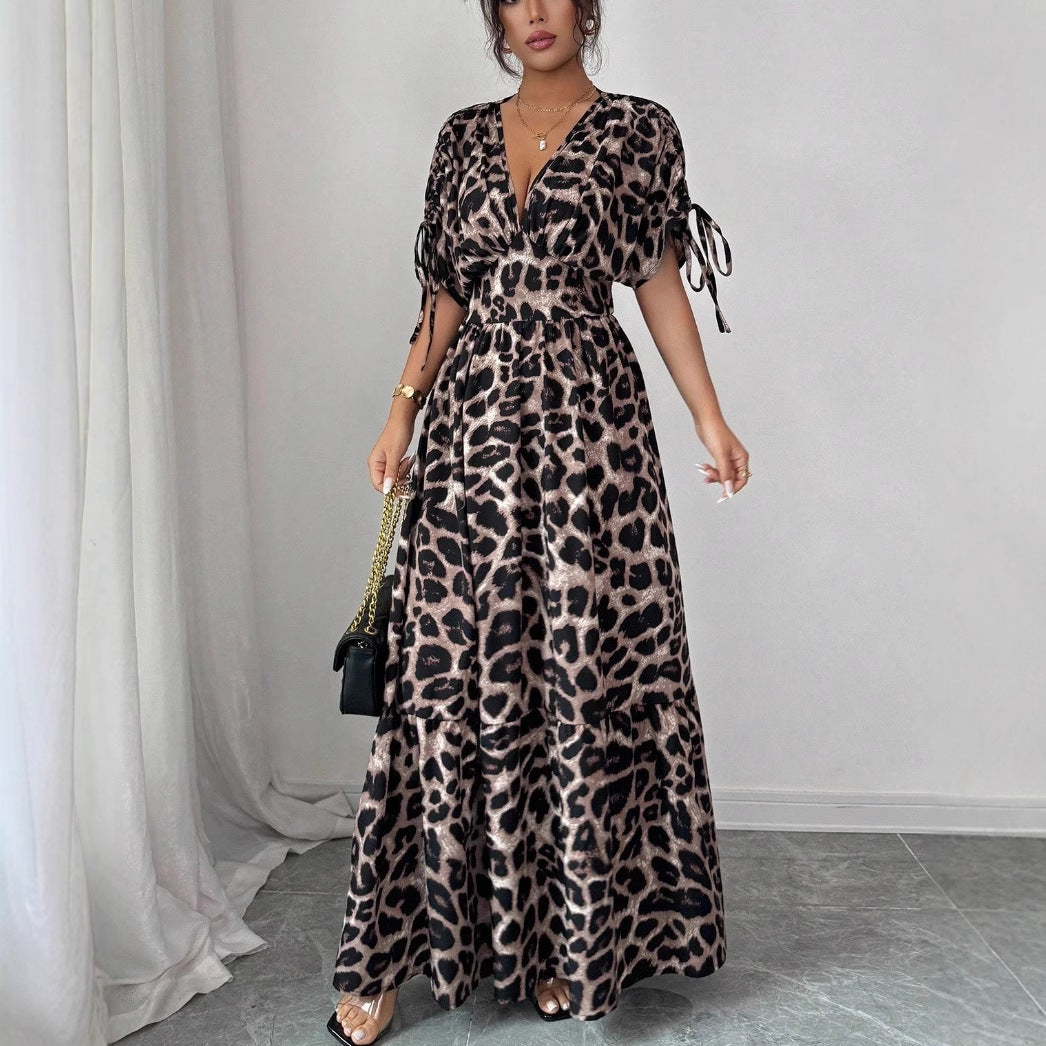 V-neck Long Dress European And American Style