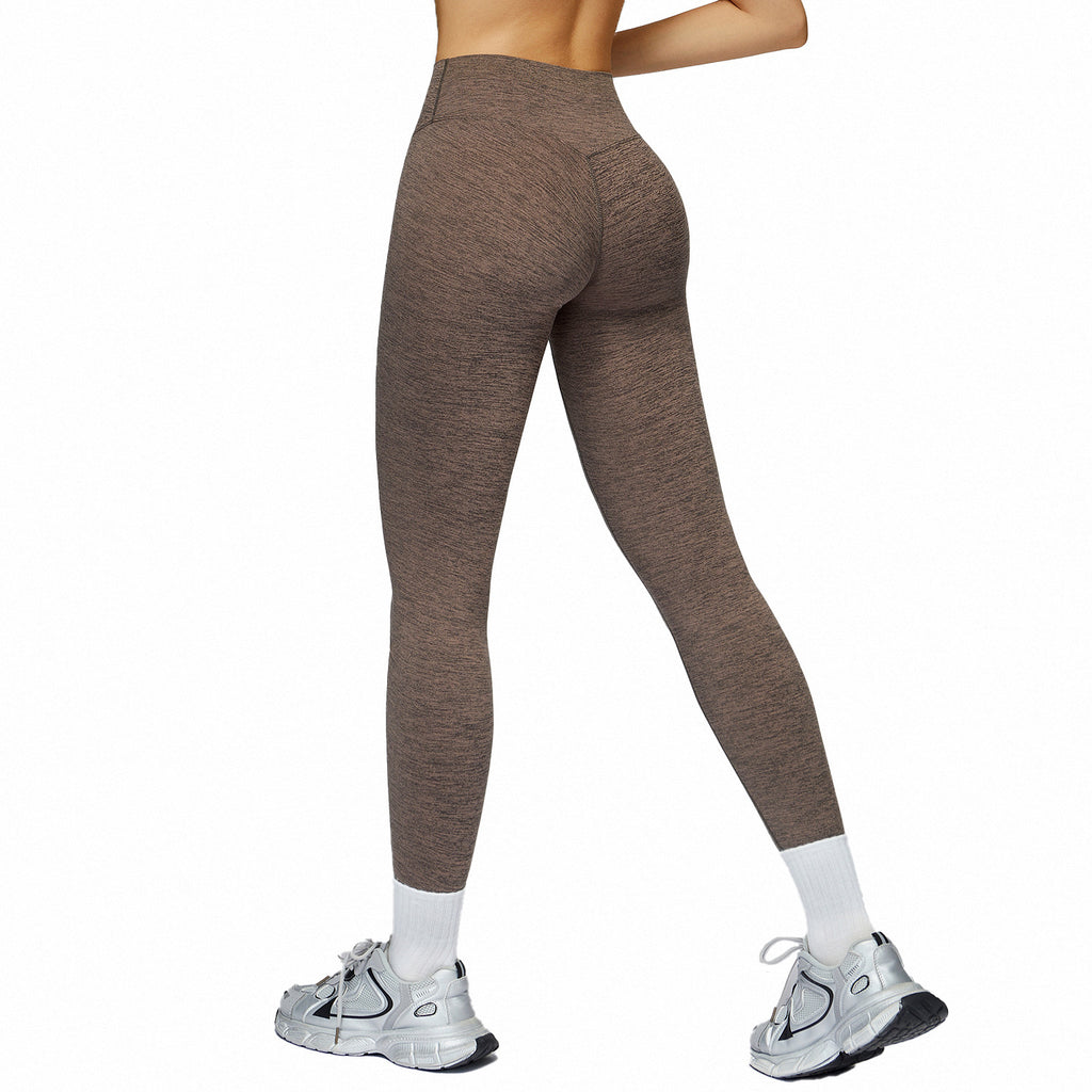Brushed Yoga Trousers High-waist Quick-drying Slim Fit Fitness Pants