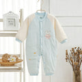 Spring And Autumn Baby Quilted Jumpsuit Three Layers Warm