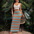 European And American-style Printed Womens Skirt