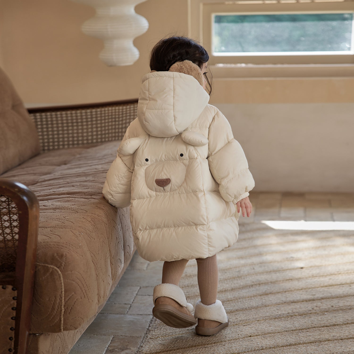 Baby Down Cotton-padded Clothes For Girls Thickened Style Western Style