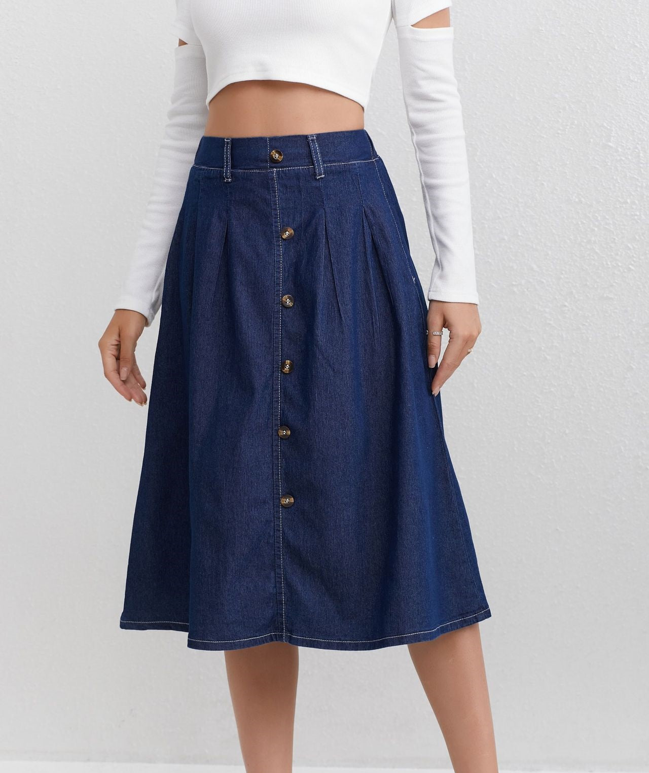 Womens Casual Denim Skirt
