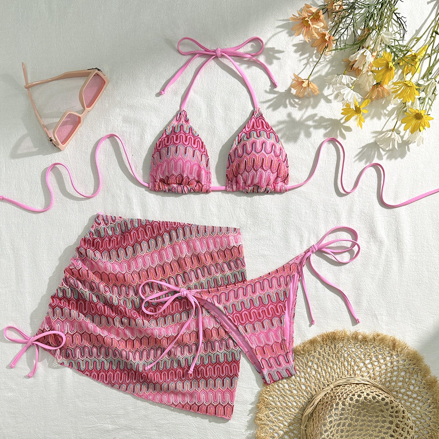 Womens Sexy Three-Piece Swimsuit Bikini