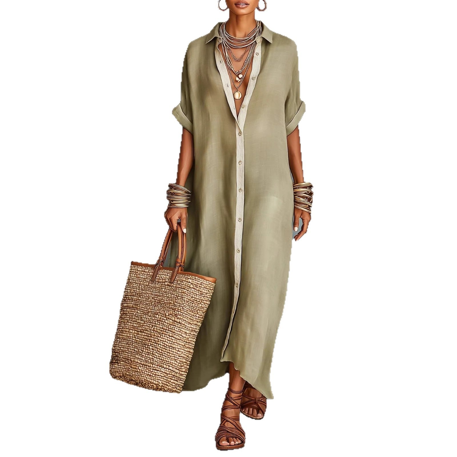 Fashionable Casua And Comfortable Resort-style Dress