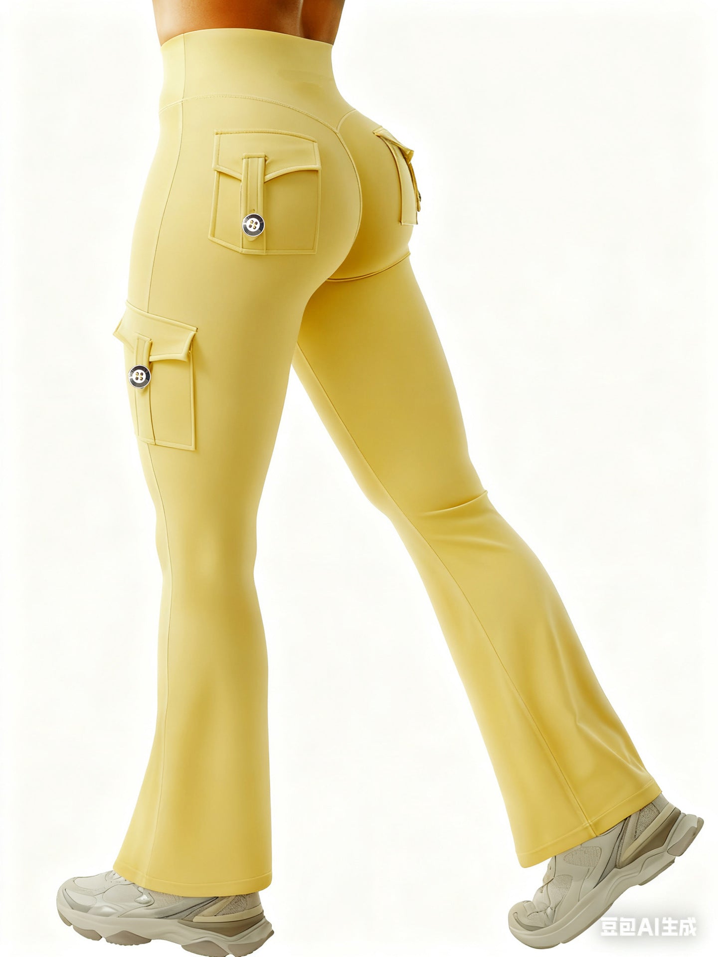 Women's High Elastic Stretchy Bootcut Pants With Butt Lifting Effect