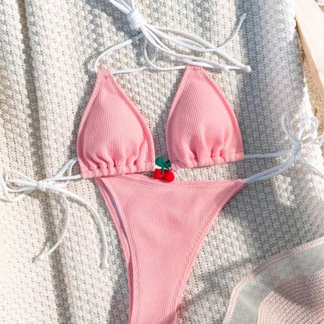 New Style Swimsuit Womens Sexy Little Cherry Bikini Beach Vacation Two-Piece Swimwear For Women
