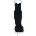 Mao Mao's Pointed-strap Tube Dress