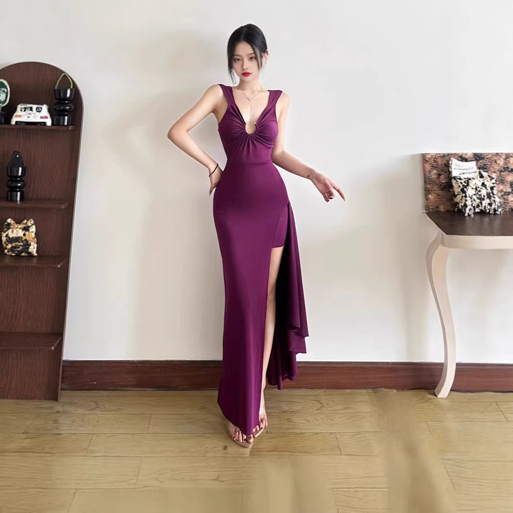 Sexy Purple Strap Bodycon Sheath Dress