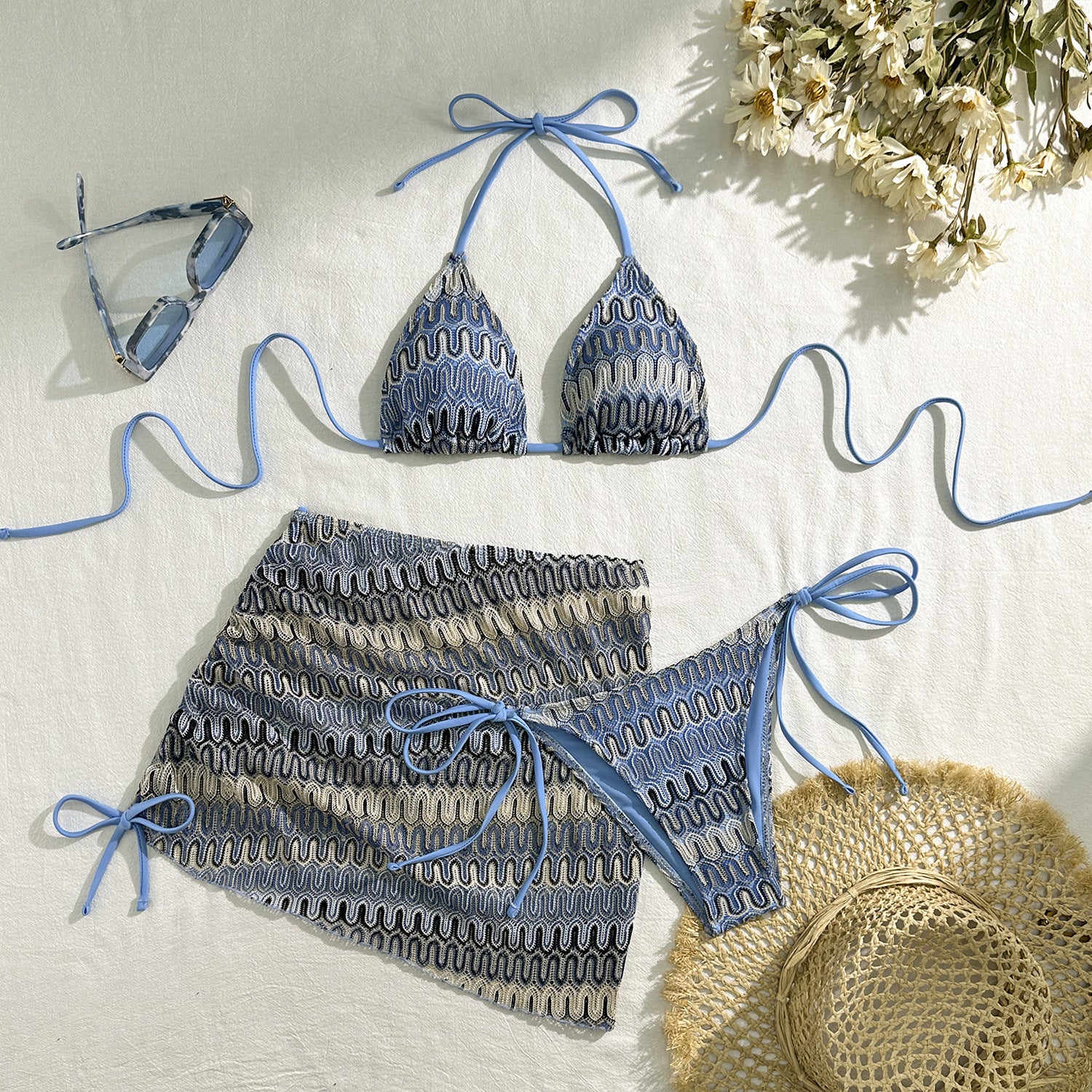 Womens Sexy Three-Piece Swimsuit Bikini