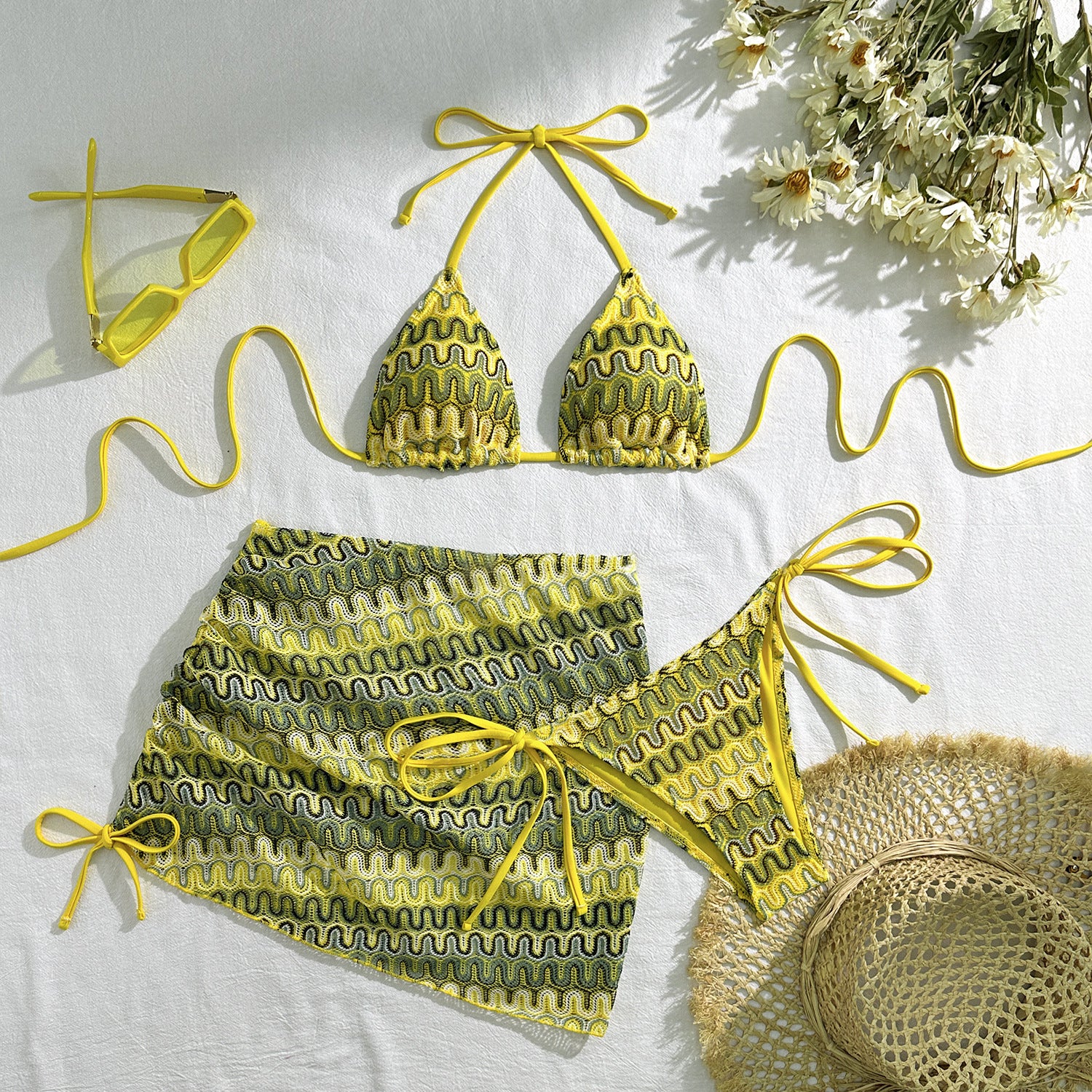 Womens Sexy Three-Piece Swimsuit Bikini