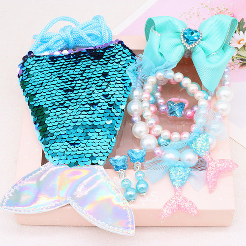 Children's Ornament Set Cartoon Fishtail Bag Gift Box