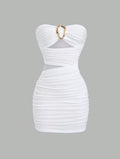 Sexy Stylish Sheer Form-fitting Tube Dress