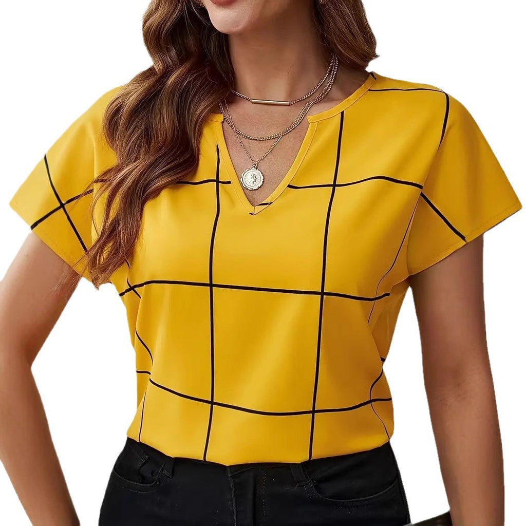 Korean-style Loose Casual Striped Printed Fashionable Top