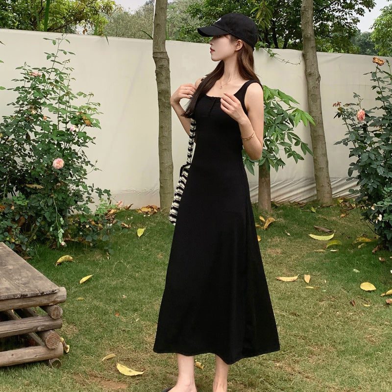 Women's Fashionable Slim-fit Strap A-line Dress