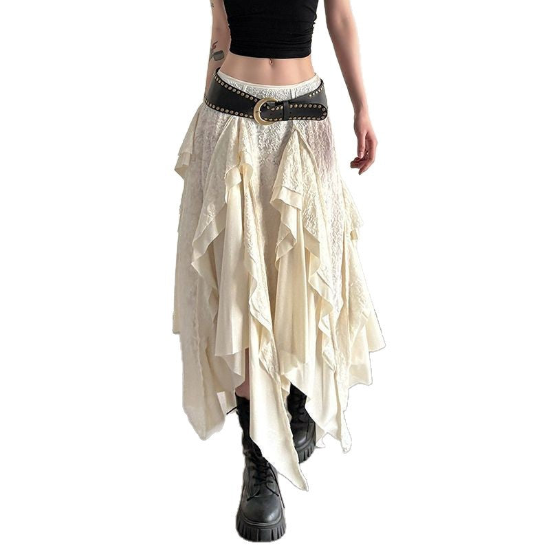 New Lace Low-Waist Irregular Skirt